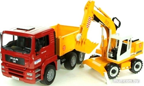 Bruder MAN TGA Construction truck with Liebherr Excavator 02751