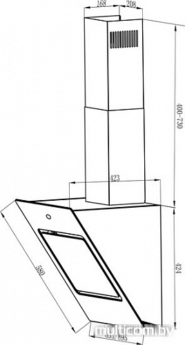 Кухонная вытяжка Pyramida NB-X 60 S BL