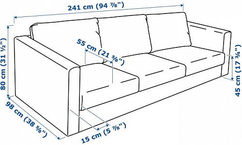 Софа Ikea Вимле 192.068.88 (фарста черный)