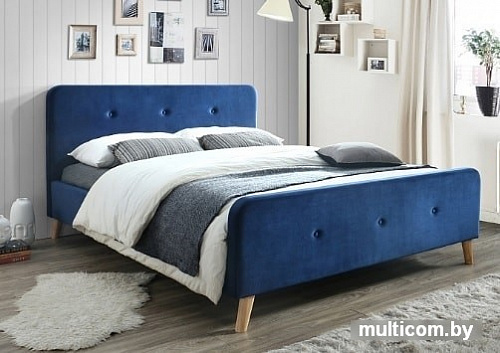 Кровать Signal Malmo Velvet 160x200 (темно-синий)