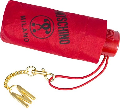 Зонт Moschino 8560-SuperminiA Logo Allover Red