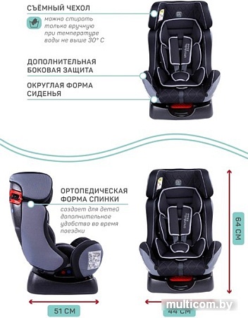 Детское автокресло Amarobaby Professional (черный/серый)