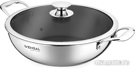 Сковорода ВОК Vensal Вок Le Chef с двумя ручками 26 см VS1534