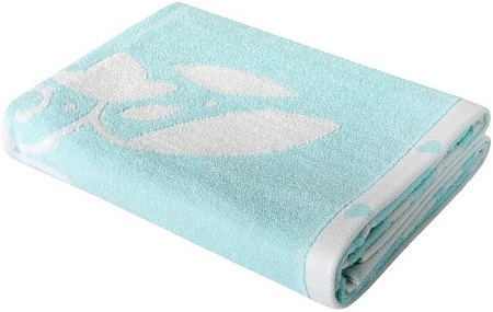 Полотенце Нордтекс Облачко Бабочка МХ42 100x100 (нежно-бирюзовый/белый)