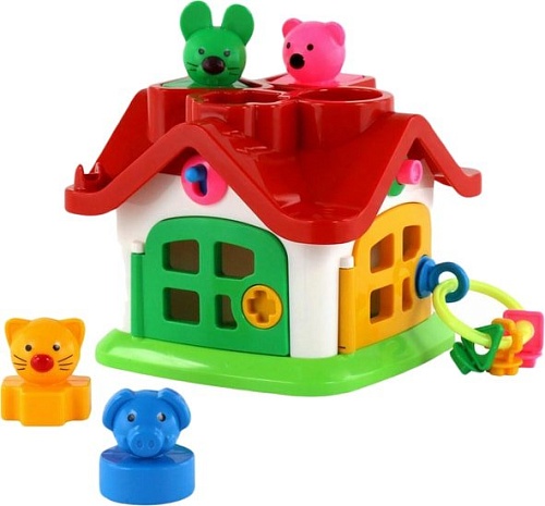 Сортер Полесье Логический теремок (в сеточке)