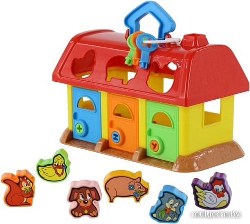 Сортер Полесье Домик для зверей (в сеточке)