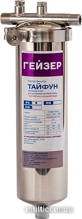 Проточный фильтр Гейзер 10SL 1/2" (с картриджем ПФМГ 20/10)