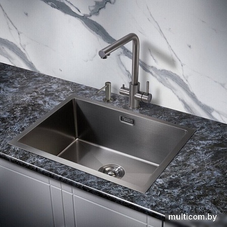 Кухонная мойка Milacio Denia 58 Steel MC.77459 (вороненая сталь)