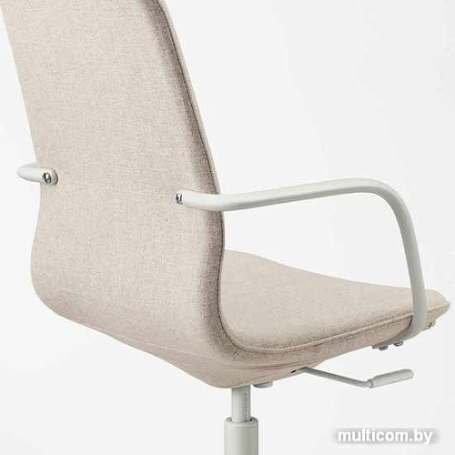 Кресло Ikea Лонгфьелль 093.862.05 (гуннаред бежевый/белый)