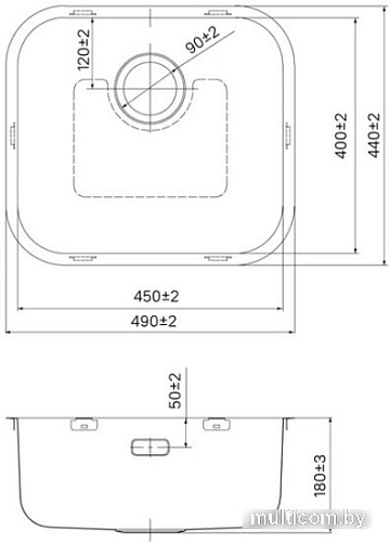 Кухонная мойка IDDIS Mate MAT49S0i77