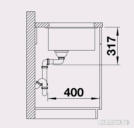 Кухонная мойка Blanco Etagon 500-U Silgranit (белый) [522231]