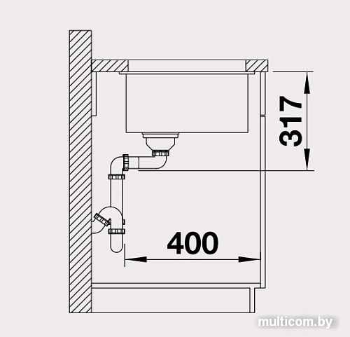 Кухонная мойка Blanco Etagon 500-U Silgranit (белый) [522231]