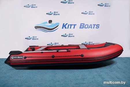 Моторно-гребная лодка KittBoats 410 НДНД (черный/красный)