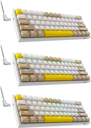 Клавиатура Redragon Fizz Pro (белый/желтый/серый)