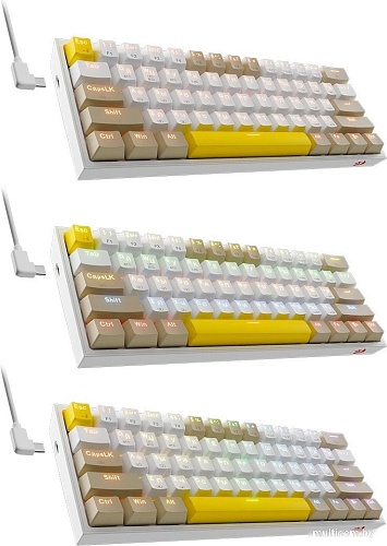 Клавиатура Redragon Fizz Pro (белый/желтый/серый)