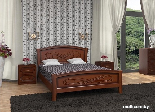 Кровать Bravo Мебель Карина-16 160x200 (орех)