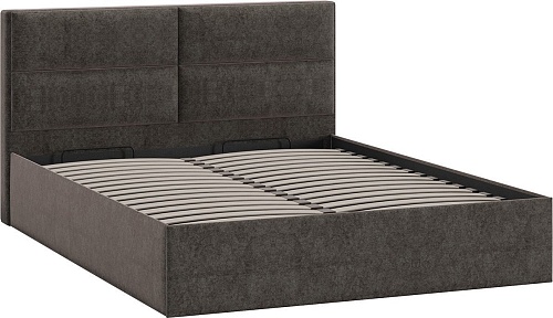 Кровать Трия Глосс универсальная с ПМ тип 1 140x200 (микровелюр Jercy Stone)