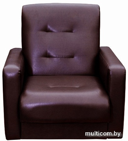 Интерьерное кресло Экомебель Аккорд экокожа (коричневый)