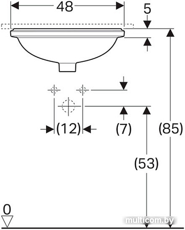 Умывальник Geberit Variform 500.749.01.2