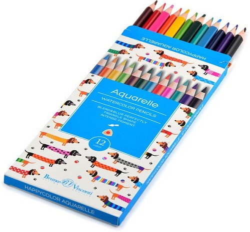 Набор цветных карандашей Bruno Visconti Happycolor 30-0066 (12 цв)