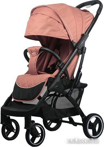 Коляска прогулочная «книга» Nobumi Sigma Муфта черная рама (пудра)