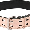 Ошейник Дарэленд простроченный 2х-слойный 45 мм 53-63 см (розовое золото)