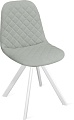 Стул Трия Ричи К2 (белый матовый/велюр Confetti Silver)