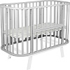 Классическая детская кроватка Sweet Baby Barocco New с маятником (серый/белый)