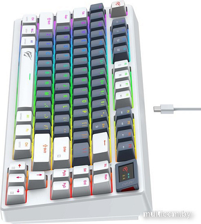 Клавиатура Havit Gamenote KB884L RGB (белый, Content Red)