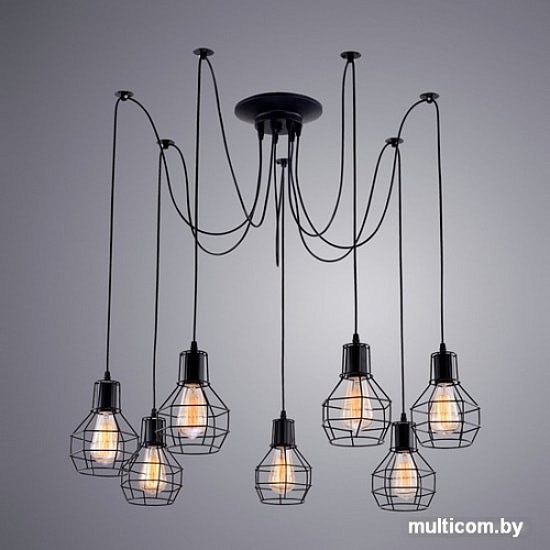 Подвесная люстра Arte Lamp Spider A1109SP-7BK
