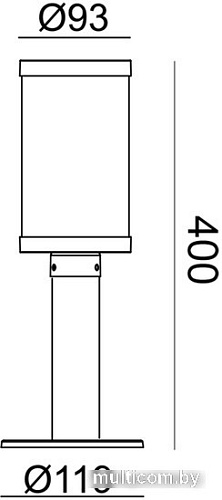 Садовый светильник ESCADA 30003G/03 (темно-серый)