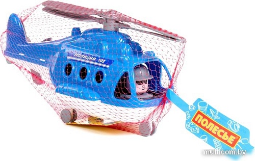 Игрушечный транспорт Полесье Вертолет-полиция Альфа 72405 (синий)