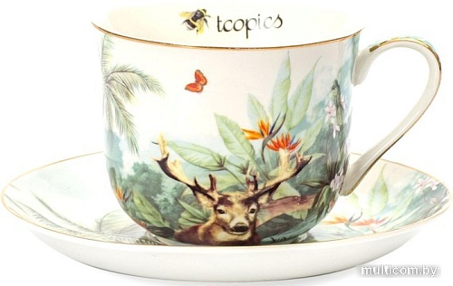 Чашка с блюдцем SIJ Tropics GC2321
