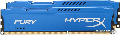 Оперативная память Kingston HyperX Fury Blue 2x4GB KIT DDR3 PC3-12800 (HX316C10FK2/8)