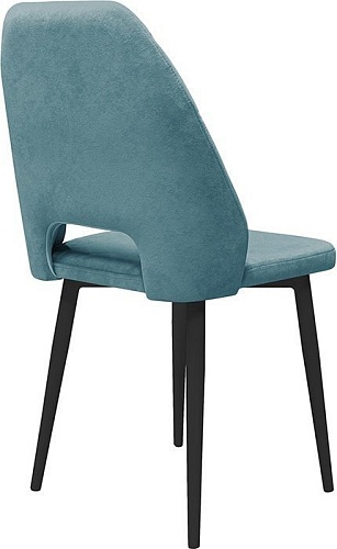 Стул Трия Капри конус Т2 исп.2 (черный муар/велюр бирюзовый)