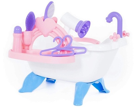 Ванночка для кукол Полесье №3 с аксессуарами 47267 (в пакете)