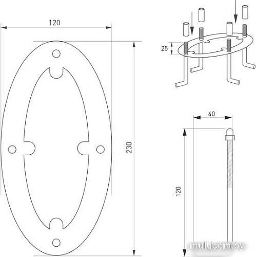 Фонарный столб Arlight LGD-MUSE-BOLL-H2000-18W Warm3000 037522