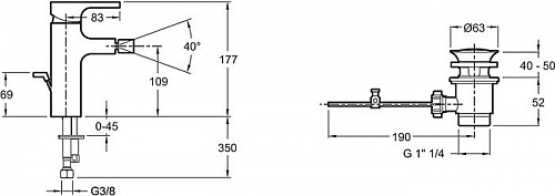 Смеситель Jacob Delafon Strayt E98338-CP