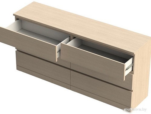 Комод Mio Tesoro Варма 6D (дуб беленый)