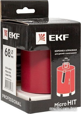 Коронка EKF dch-68-mh-m16