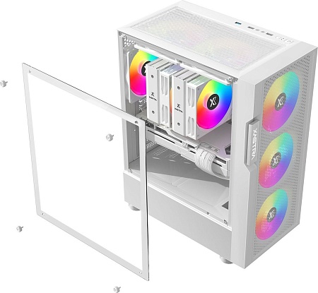 Корпус XASTRA A302 4FRGB WH (белый)