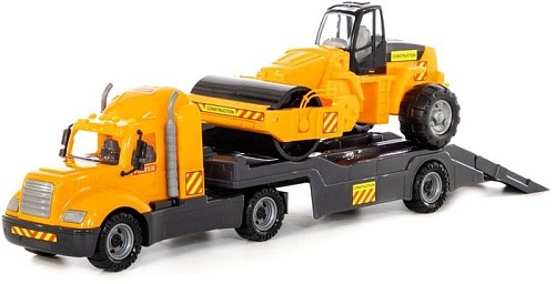 Полесье Майк автомобиль-трейлер + дорожный каток 55729