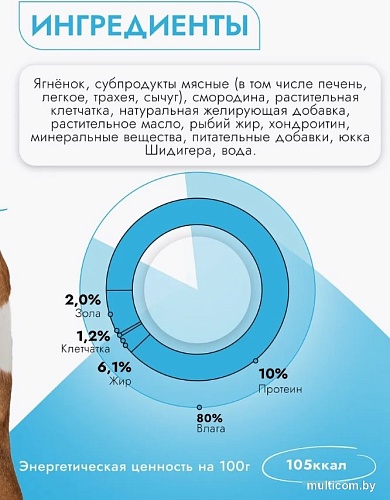 Консервированный корм для собак Best Dinner Для щенков и взрослых собак Ягненок с ягодами (850 г)