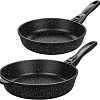 Набор сковород Elan Gallery Гармония вкуса 120134+2 (черный мрамор)