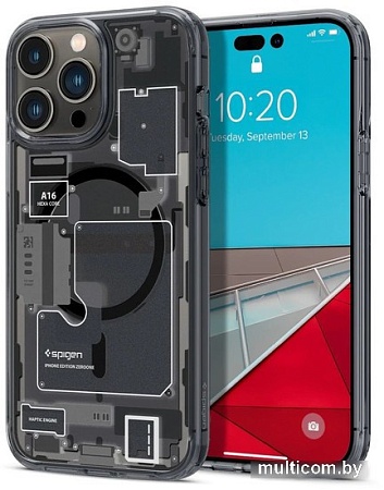 Чехол для телефона Spigen Ultra Hybrid Zero One (MagFit) для iPhone 14 Pro Max ACS05539 (темно-серый)