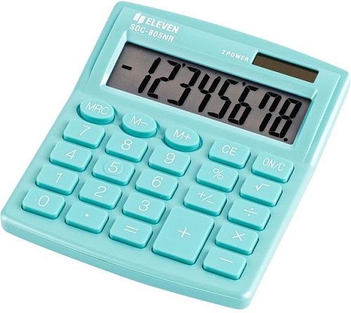 Калькулятор Eleven SDC-805NR-GN (бирюзовый)
