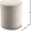 Пуфик Mio Tesoro 132 (светло-бежевый Velutto 17)