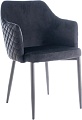 Стул с подлокотниками Signal Astor Velvet (bluvel 19 черный)