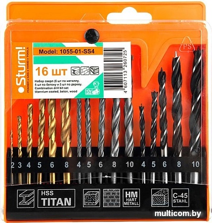 Набор оснастки Sturm 1055-01-SS4 (16 предметов)