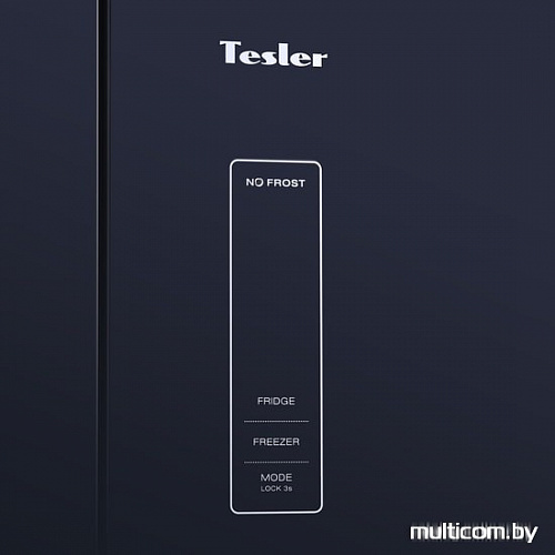 Четырёхдверный холодильник Tesler RCD-480I Black Glass